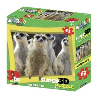Obrázek z Puzzle 3D surikata 63 dílků 23x31cm 